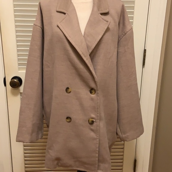 🎉HP🎉. Free People Hannah Oversized Slouchy Blazer / Pea Coat in Camel - Picture 6 of 16